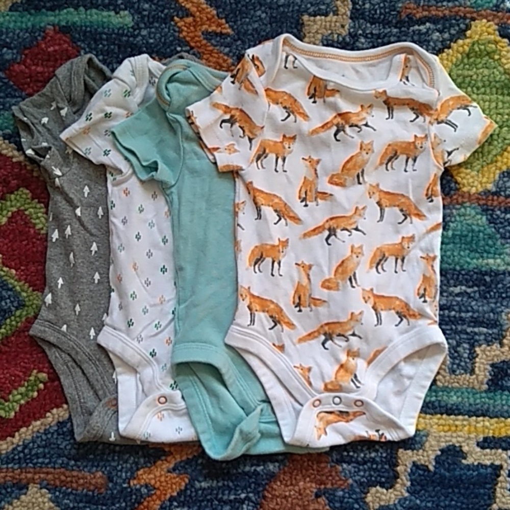 Cloud Island onesies - set of four- Fox Woodland